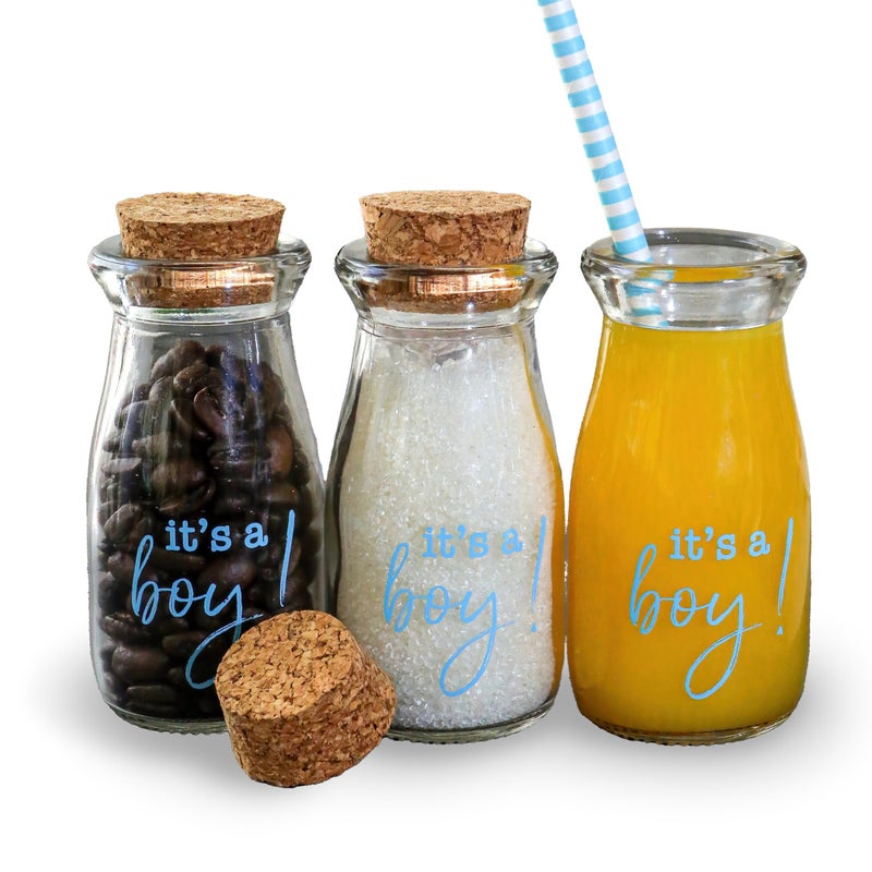 Kate Aspen 12 Piece Vintage Milk Favor Jar, DIY Baby Shower Party Favor, 12 Count - Image 1